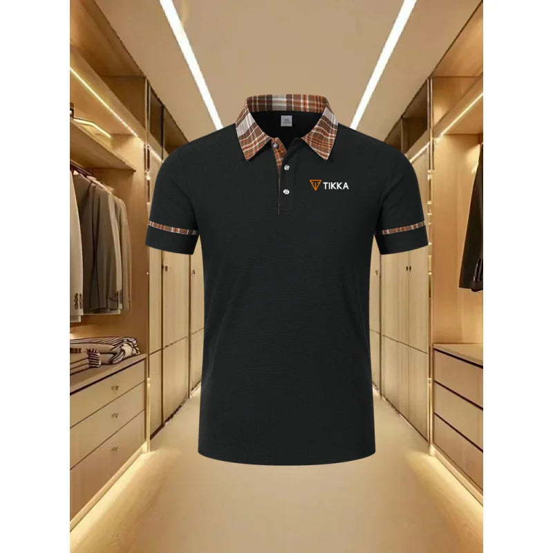 Tikka By Sako Finland Firearms Logo 2026 Men'S New Summer Polos Shirts Breathable Short Sleeve Fashion Casual Slim Fit Lapel Top