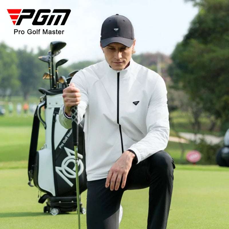 Golf Men's Jacket Summer Stand Up Collar Breathable Sports Top YF864