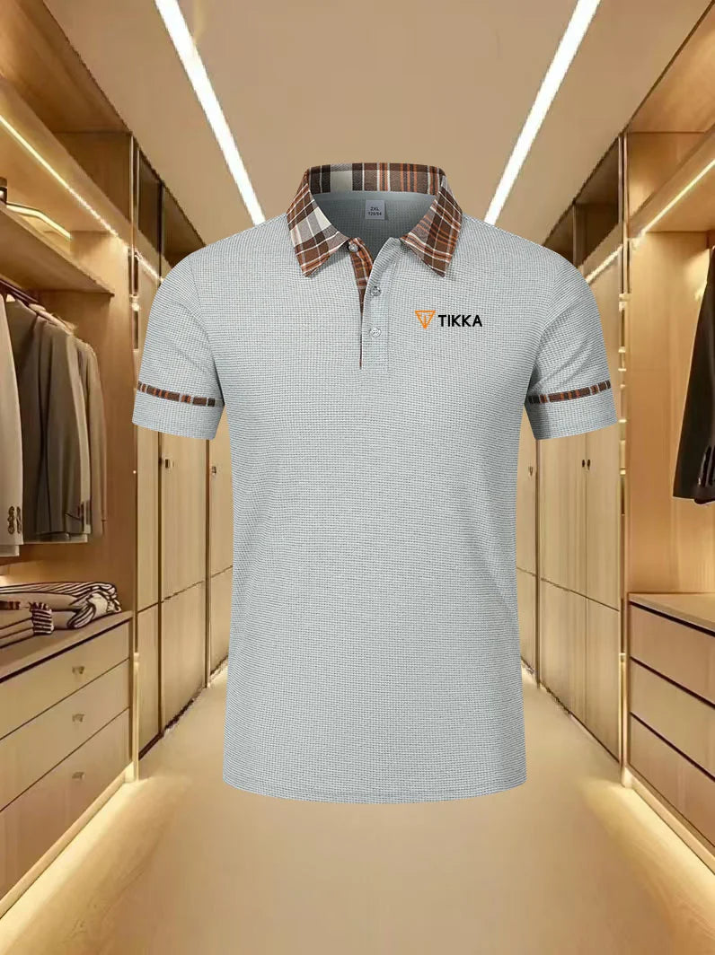 Tikka By Sako Finland Firearms Logo 2026 Men'S New Summer Polos Shirts Breathable Short Sleeve Fashion Casual Slim Fit Lapel Top