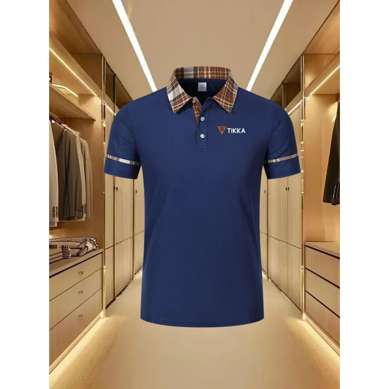 Tikka By Sako Finland Firearms Logo 2026 Men'S New Summer Polos Shirts Breathable Short Sleeve Fashion Casual Slim Fit Lapel Top