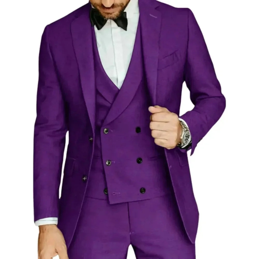 Elegant Ternos Masculinos 3-Piece Smoking Set