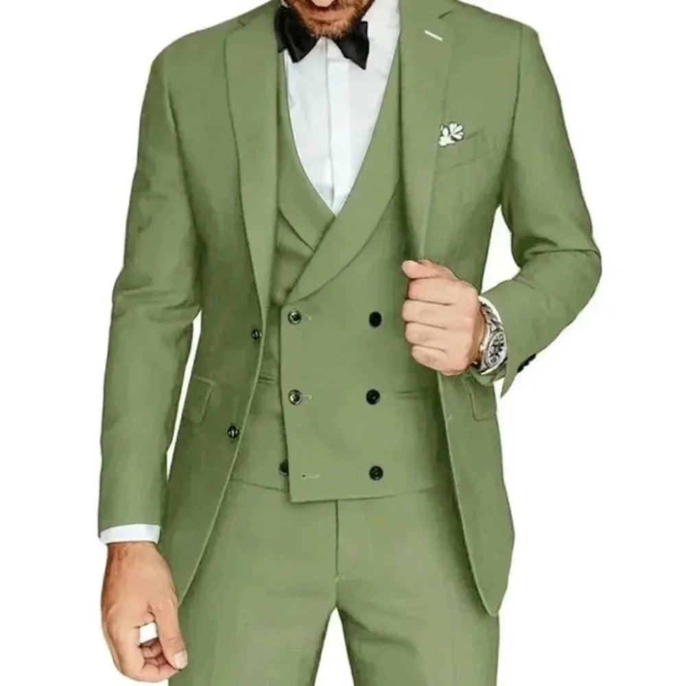 Elegant Ternos Masculinos 3-Piece Smoking Set