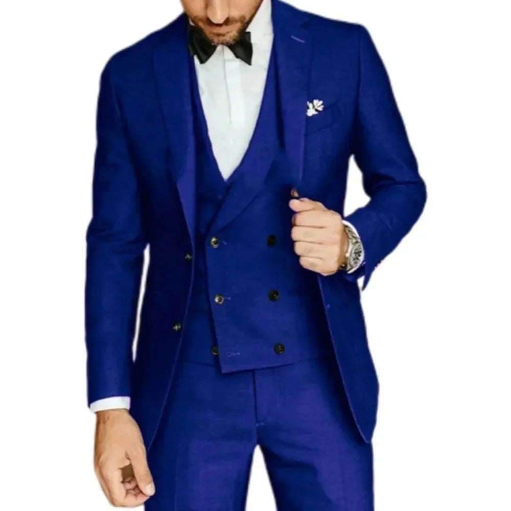 Elegant Ternos Masculinos 3-Piece Smoking Set