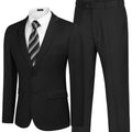 Men's Groomsmen Smoking Suit Peak Lapel Tuxedo 2-Piece Set