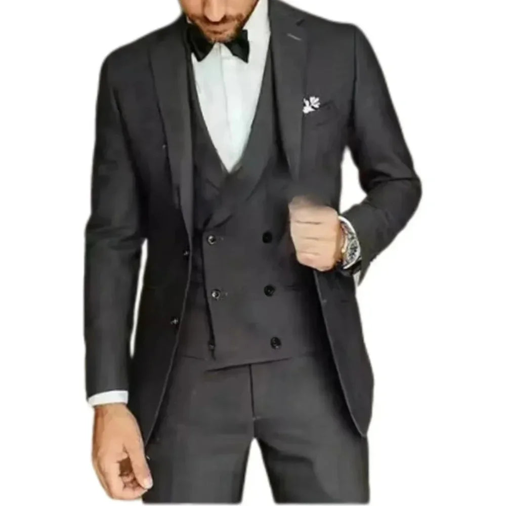 Elegant Ternos Masculinos 3-Piece Smoking Set