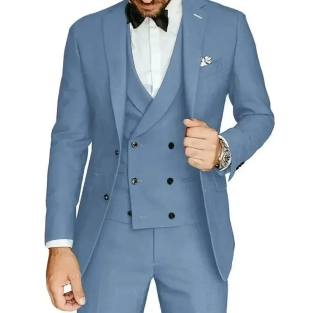 Elegant Ternos Masculinos 3-Piece Smoking Set