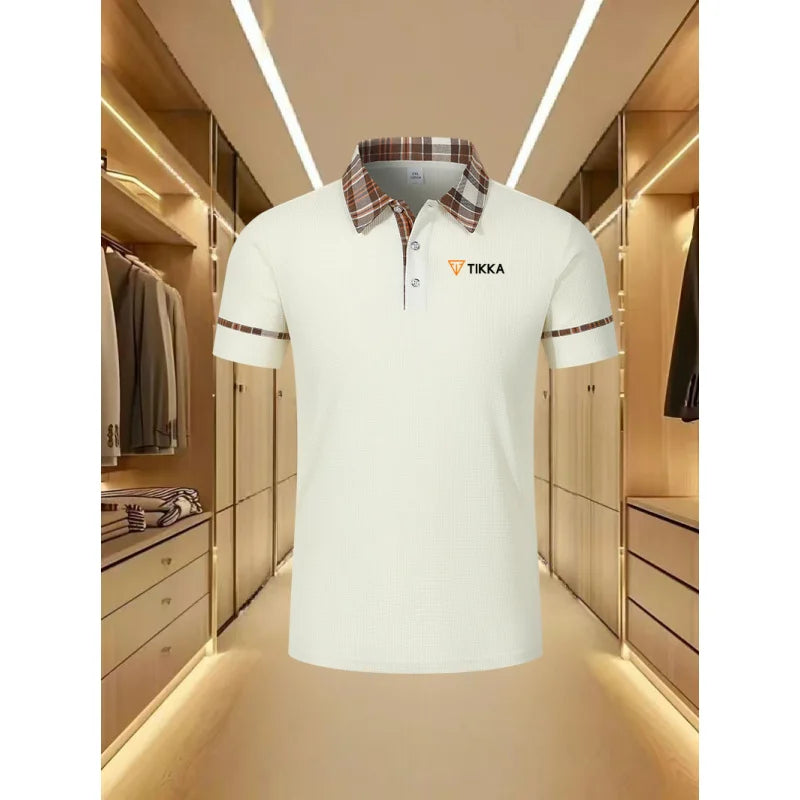 Tikka By Sako Finland Firearms Logo 2026 Men'S New Summer Polos Shirts Breathable Short Sleeve Fashion Casual Slim Fit Lapel Top