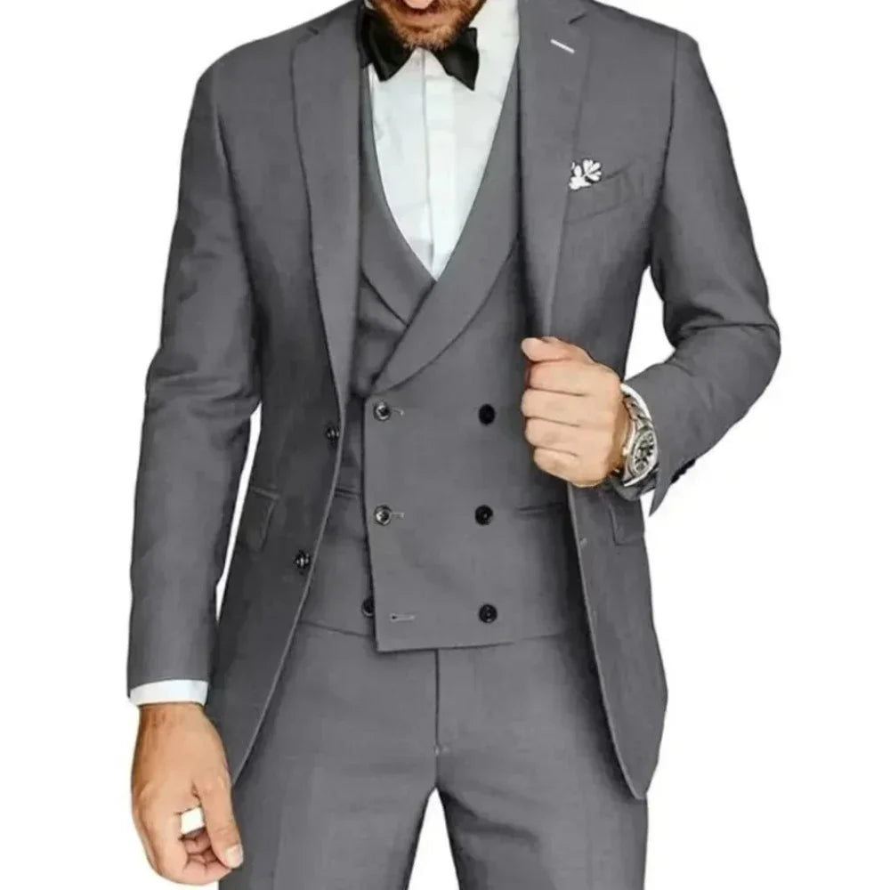 Elegant Ternos Masculinos 3-Piece Smoking Set
