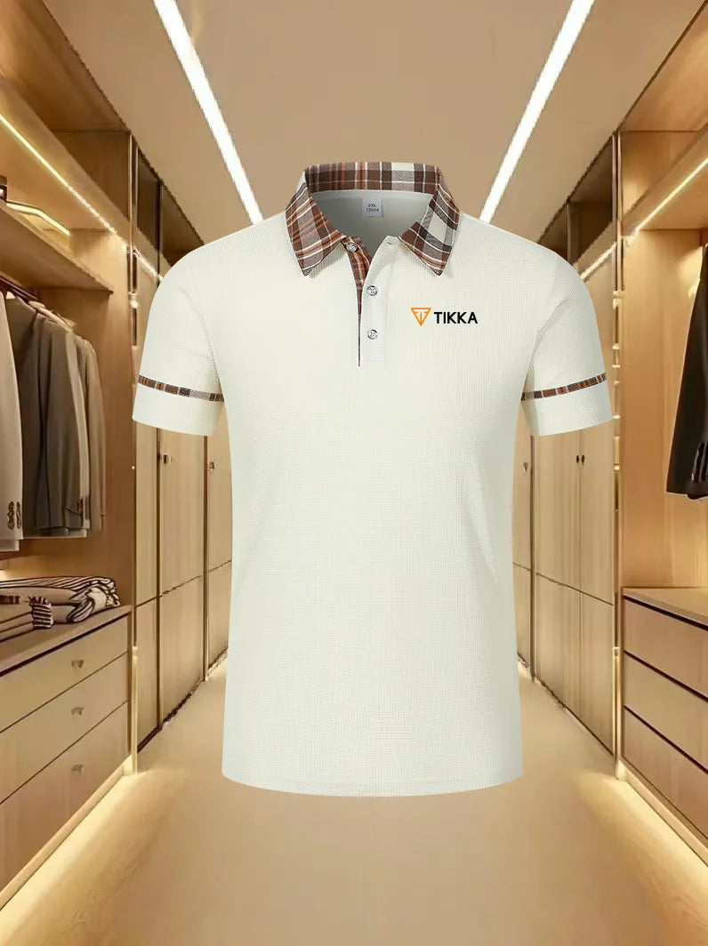 Tikka By Sako Finland Firearms Logo 2026 Men'S New Summer Polos Shirts Breathable Short Sleeve Fashion Casual Slim Fit Lapel Top