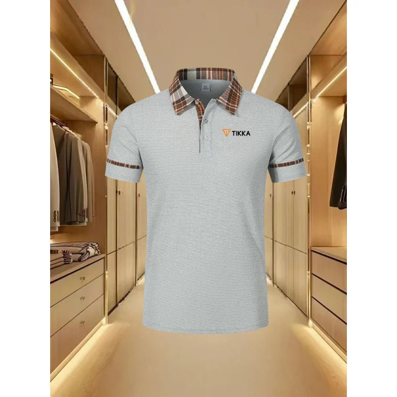 Tikka By Sako Finland Firearms Logo 2026 Men'S New Summer Polos Shirts Breathable Short Sleeve Fashion Casual Slim Fit Lapel Top