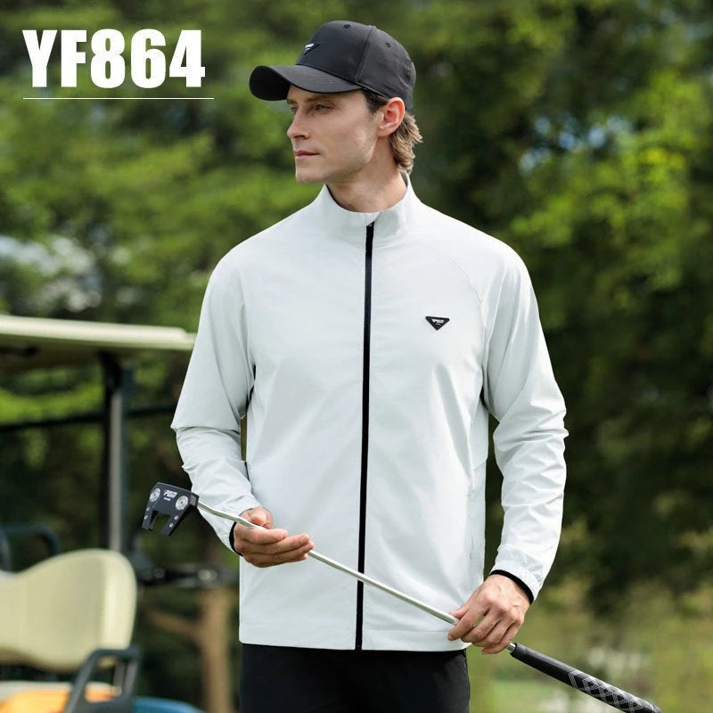 Golf Men's Jacket Summer Stand Up Collar Breathable Sports Top YF864
