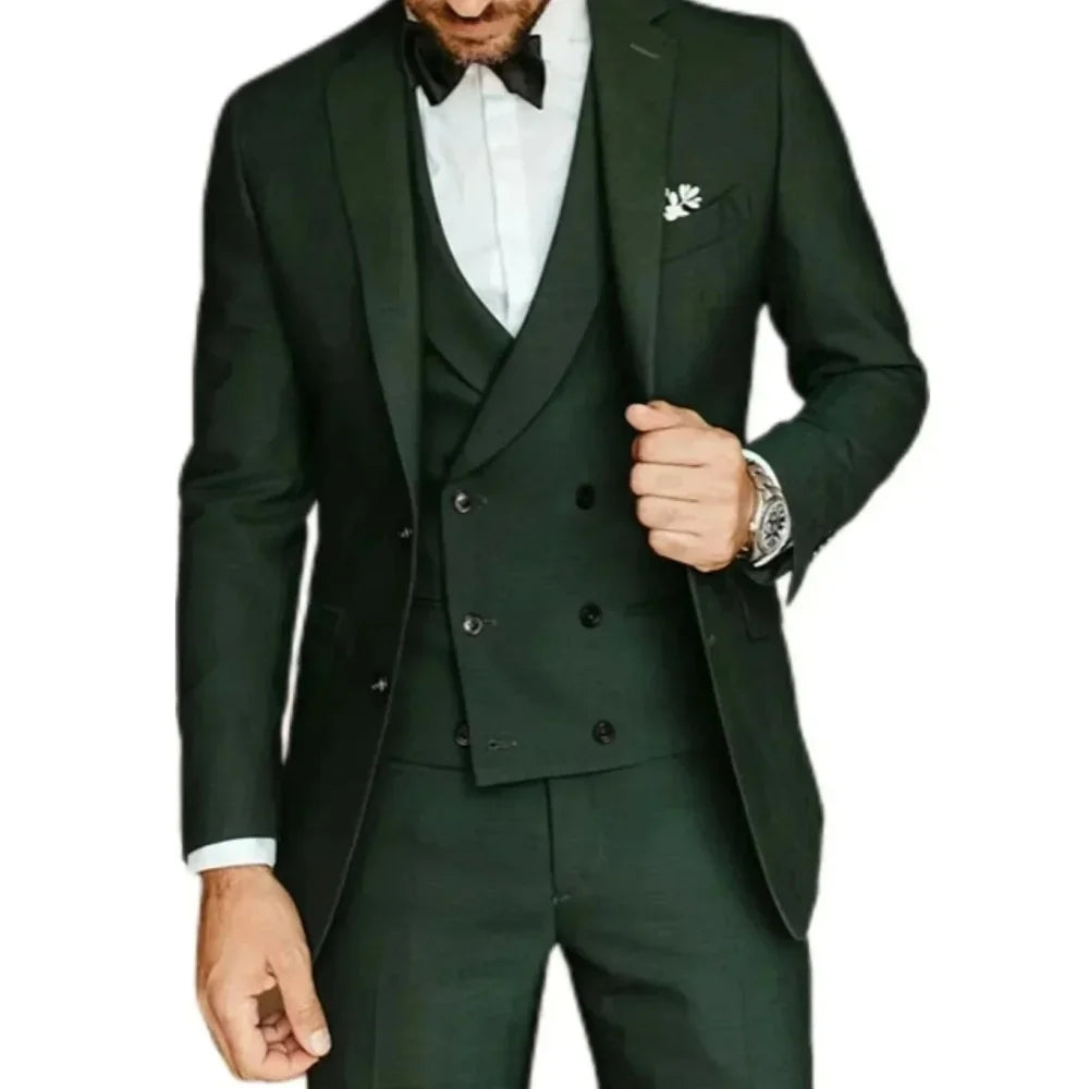 Elegant Ternos Masculinos 3-Piece Smoking Set