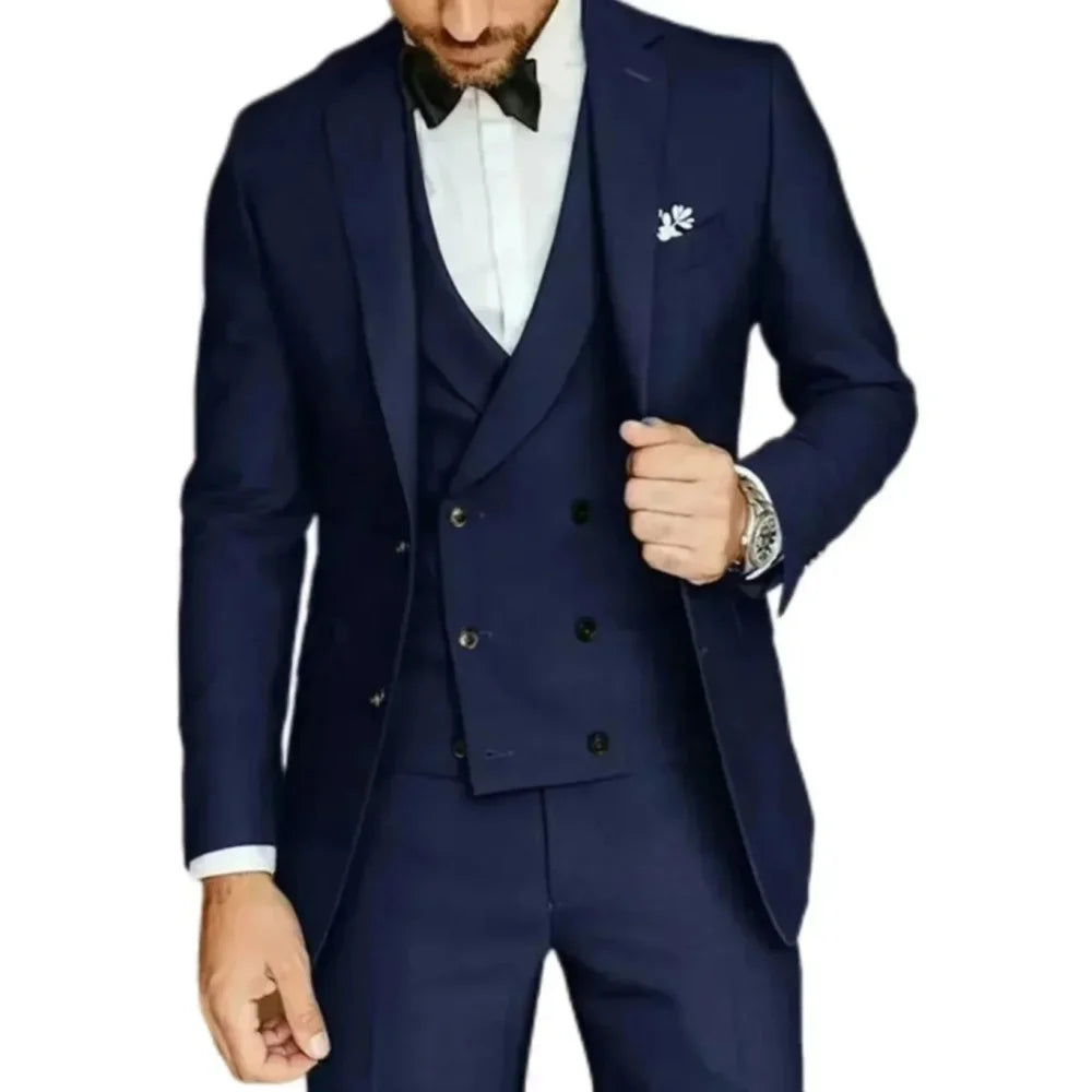 Elegant Ternos Masculinos 3-Piece Smoking Set
