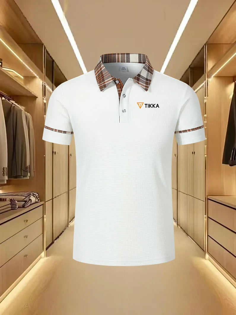 Tikka By Sako Finland Firearms Logo 2026 Men'S New Summer Polos Shirts Breathable Short Sleeve Fashion Casual Slim Fit Lapel Top